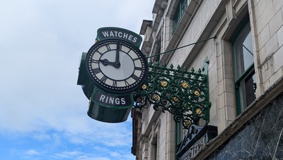 Historic Harrals clock returns to Eldon Street 