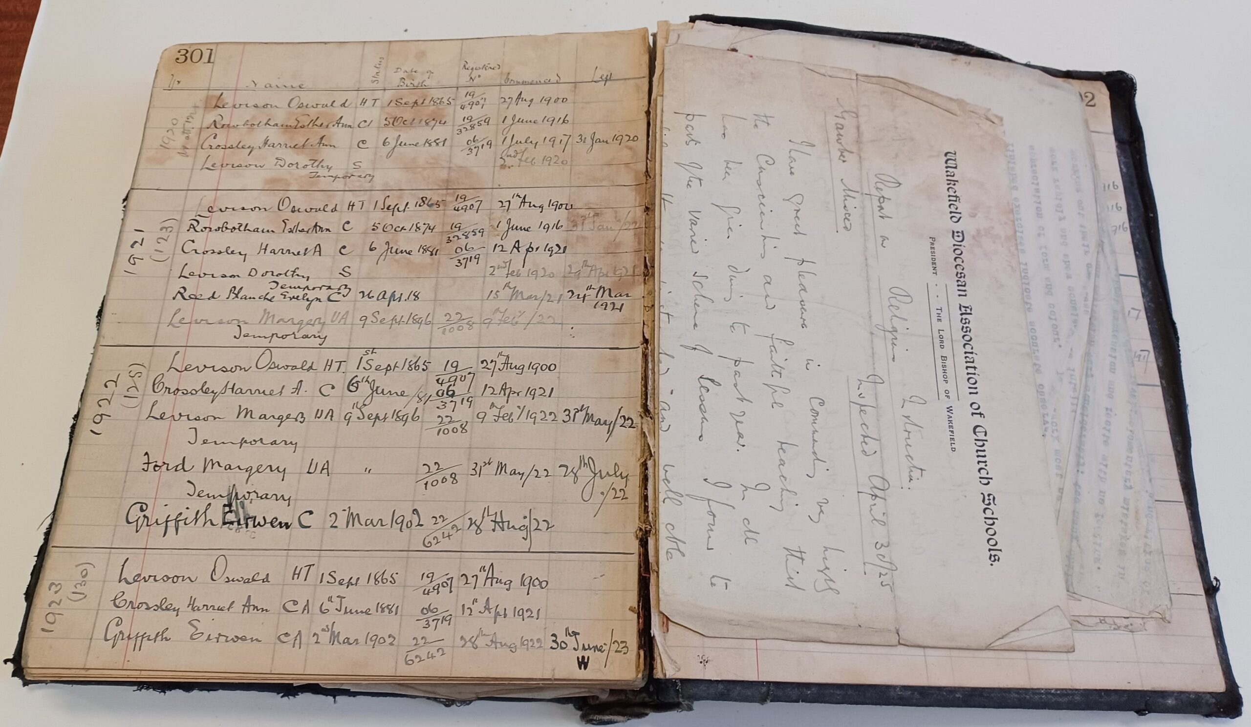 Barnsley Archives’ Conservation Programme – Gawber School Log Book